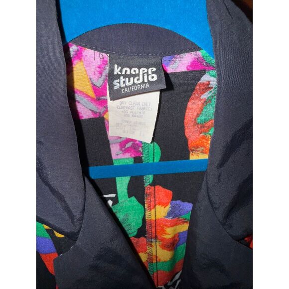 Vintage 90s Knapp Studio California Sleeveless Jumper Dress – Bright Abstract Pa - Picture 12 of 13